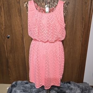 Pink cut out dress
